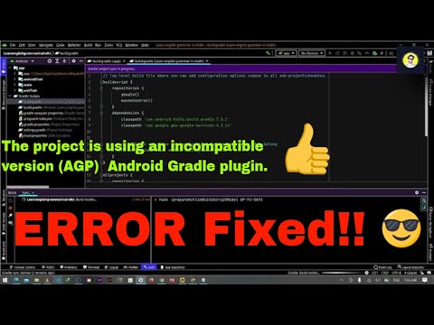 The project is using an incompatible version (AGP) Android Gradle plugin. Latest supported version