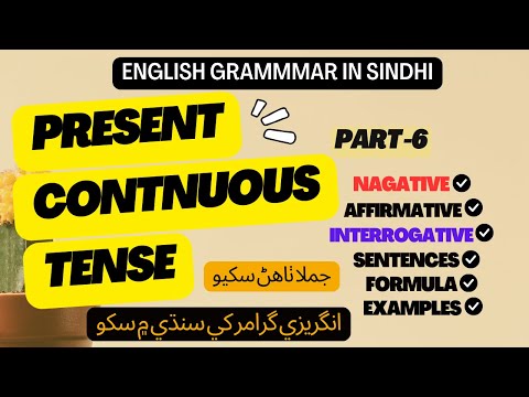 Present Continuous Tense | Sentences, Formula, Examples | Learn English Grammar in Sindhi | Part 6